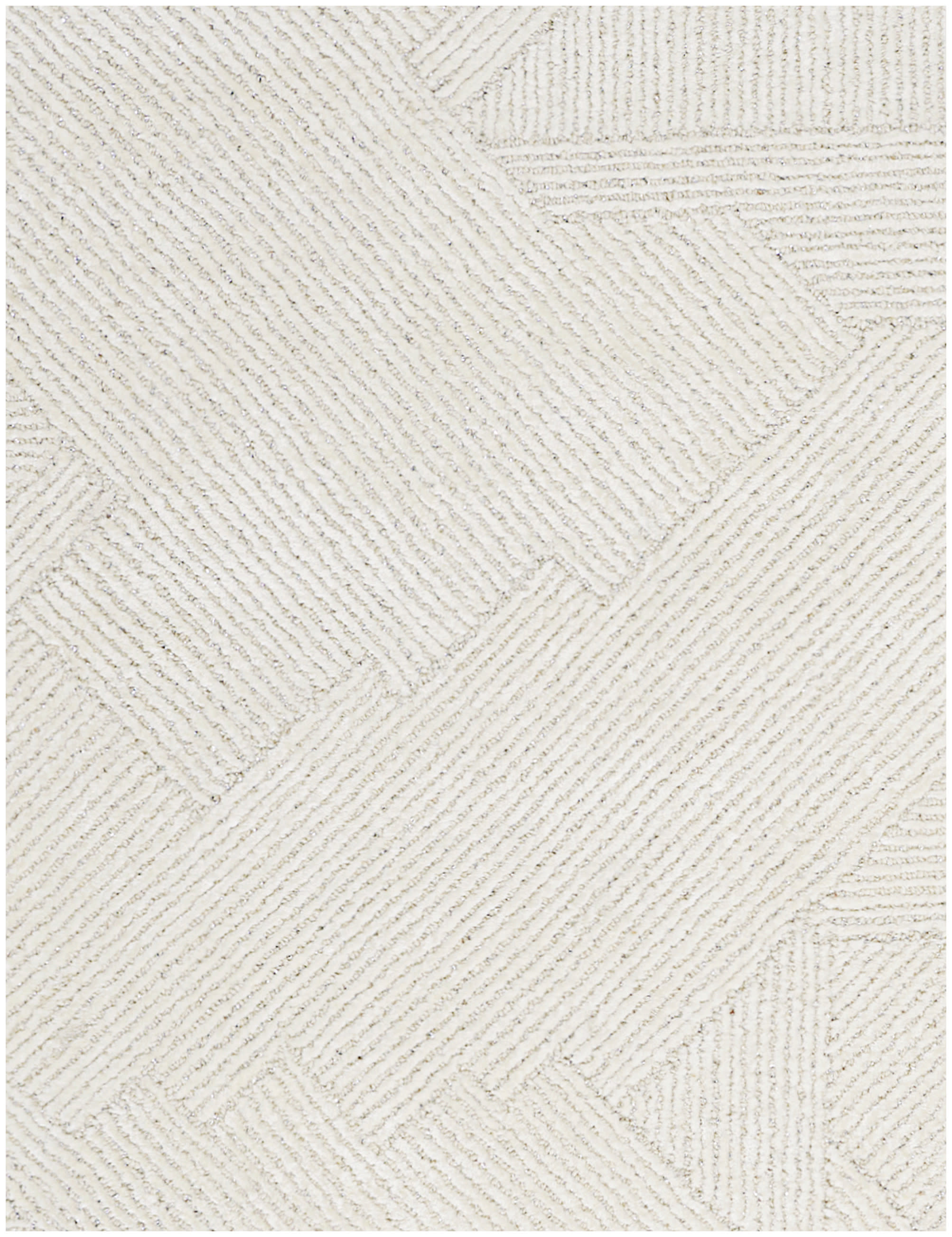 Michael Amini Ma30 Star 5'3" x 7'3" Ivory Modern Indoor Rug