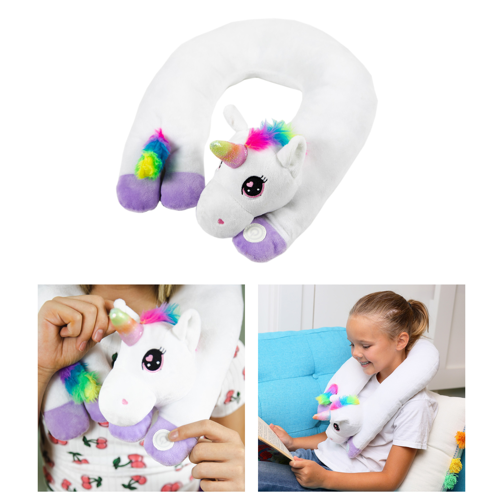 Bouncyband Sensory Vibrating Neck Pillow - Unicorn image number null
