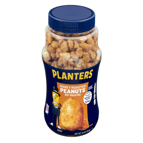 PLANTERS(r) Dry Roast Honey Roasted Peanuts 12/16oz . C1C1 - Front Center In Package (Hi Res)