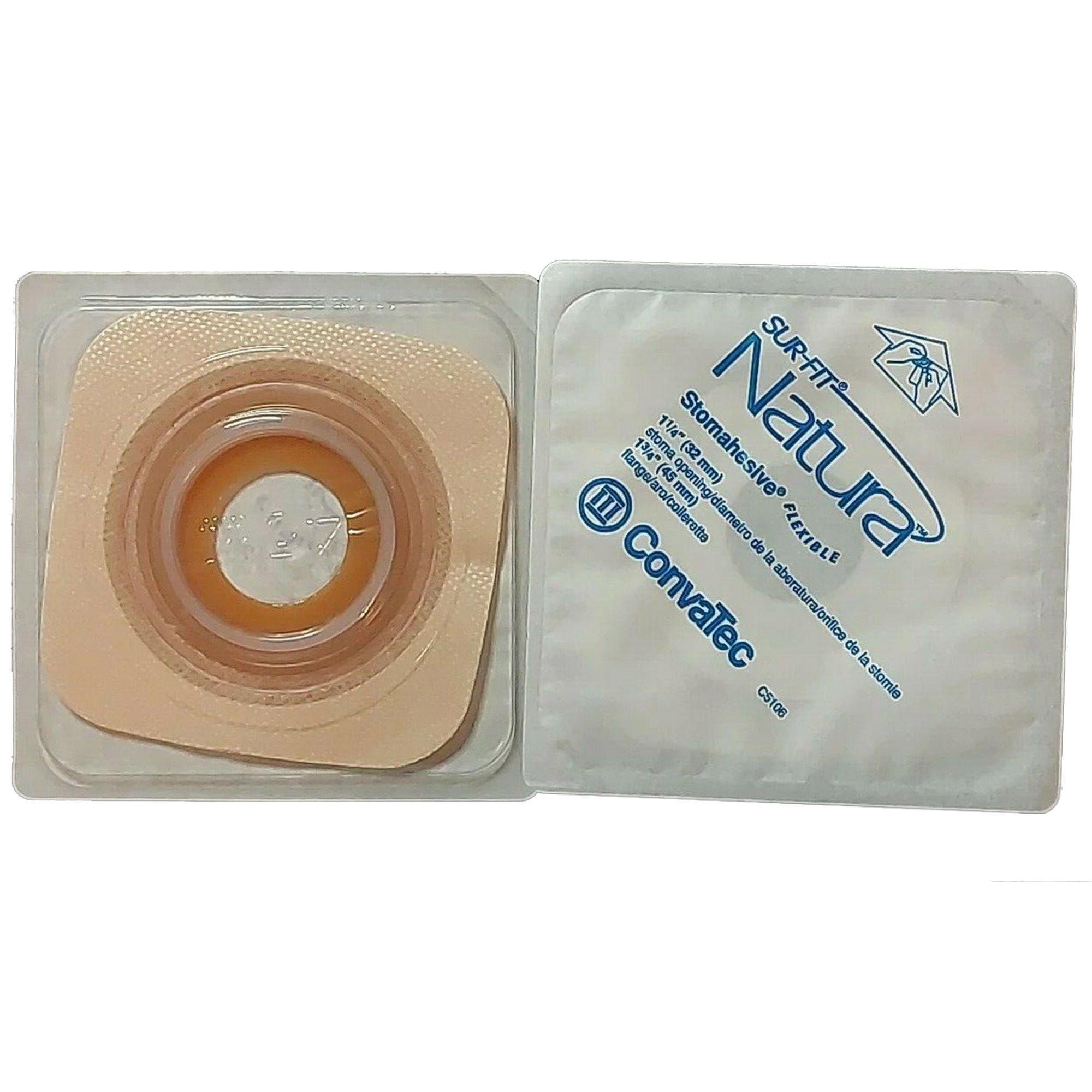 Sur-Fit Natura® Two-Piece Stomahesive® Skin Barrier, 45 mm flange, 32 mm stomas