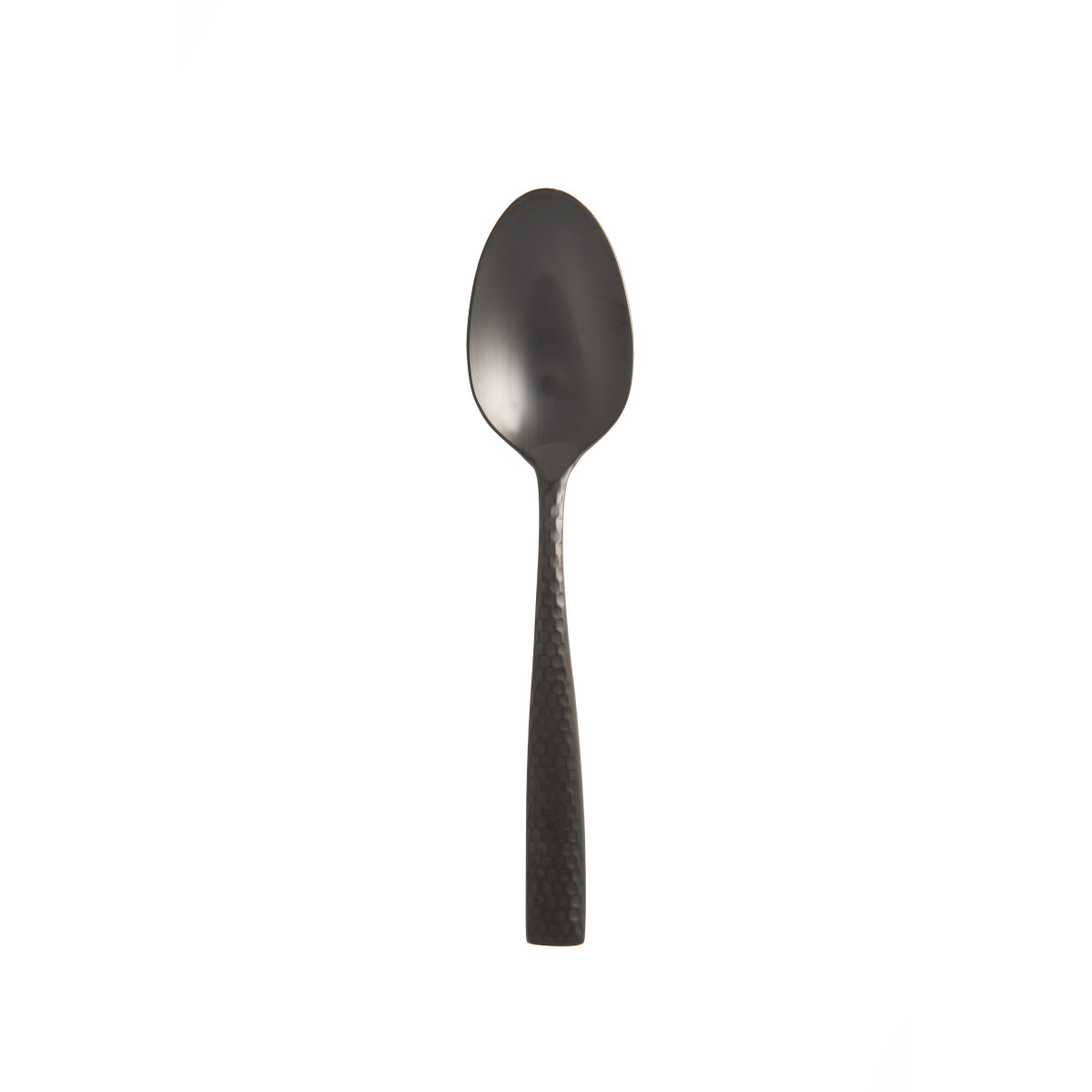 Lucca Faceted Brushed Black Soup Spoon 7.1"