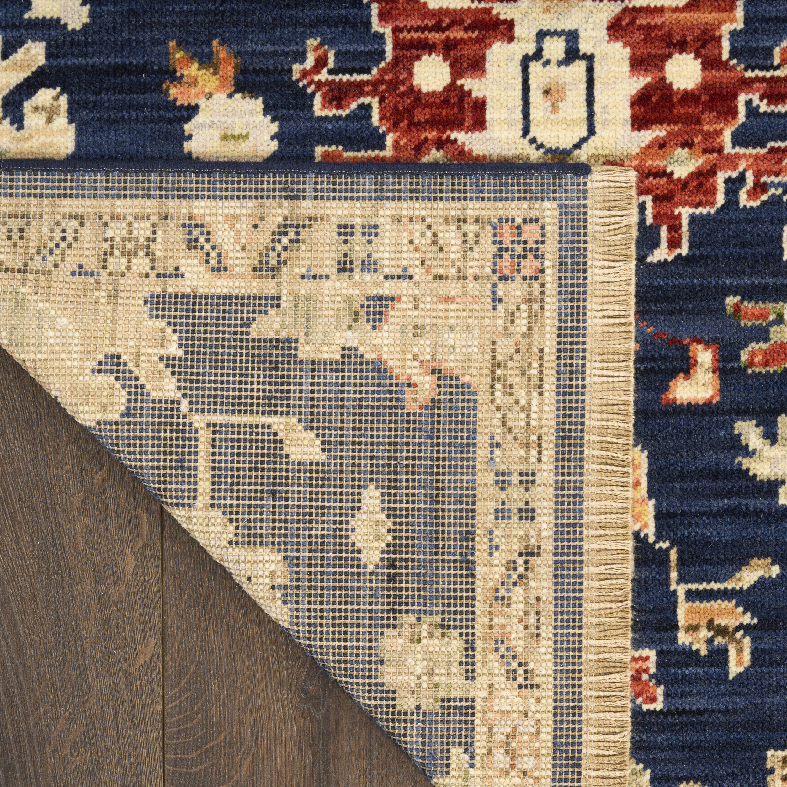 Nourison Antique Bloom 9' x 12' Navy Vintage Indoor Rug