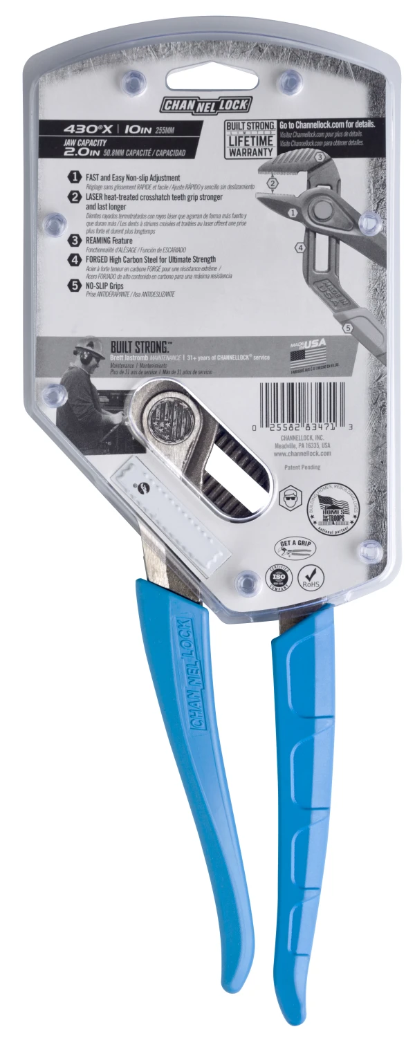 430®X 10-inch SPEEDGRIP Straight Jaw Tongue & Groove Pliers