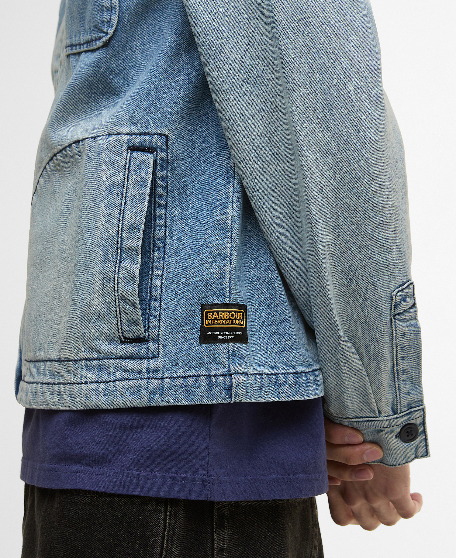 Meteor Washed Denim Overshirt image number 5
