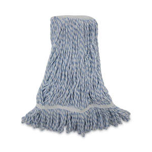 Boardwalk, Polyester/Rayon Looped-End Finish Mop Head with 1" Headband, Medium, White