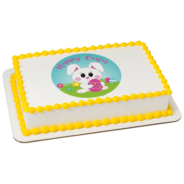 Happy Easter Bunny PhotoCake® Edible Image®