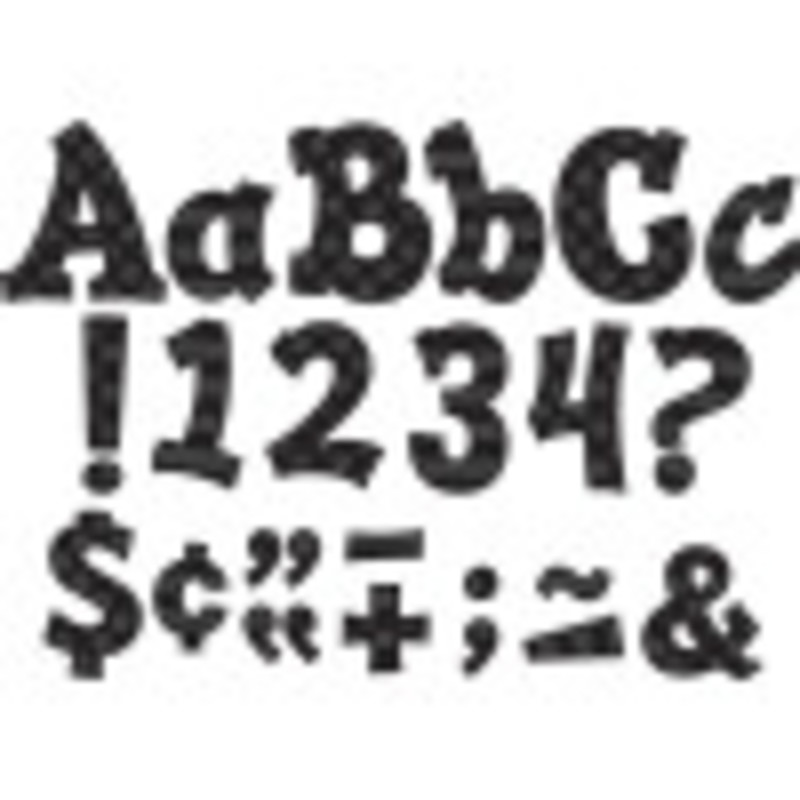 Black Sassy Solids 5" Letters