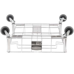 Rubbermaid Commercial, Slim Jim, Double, Metal, Stainless Steel, Receptacle Dolly