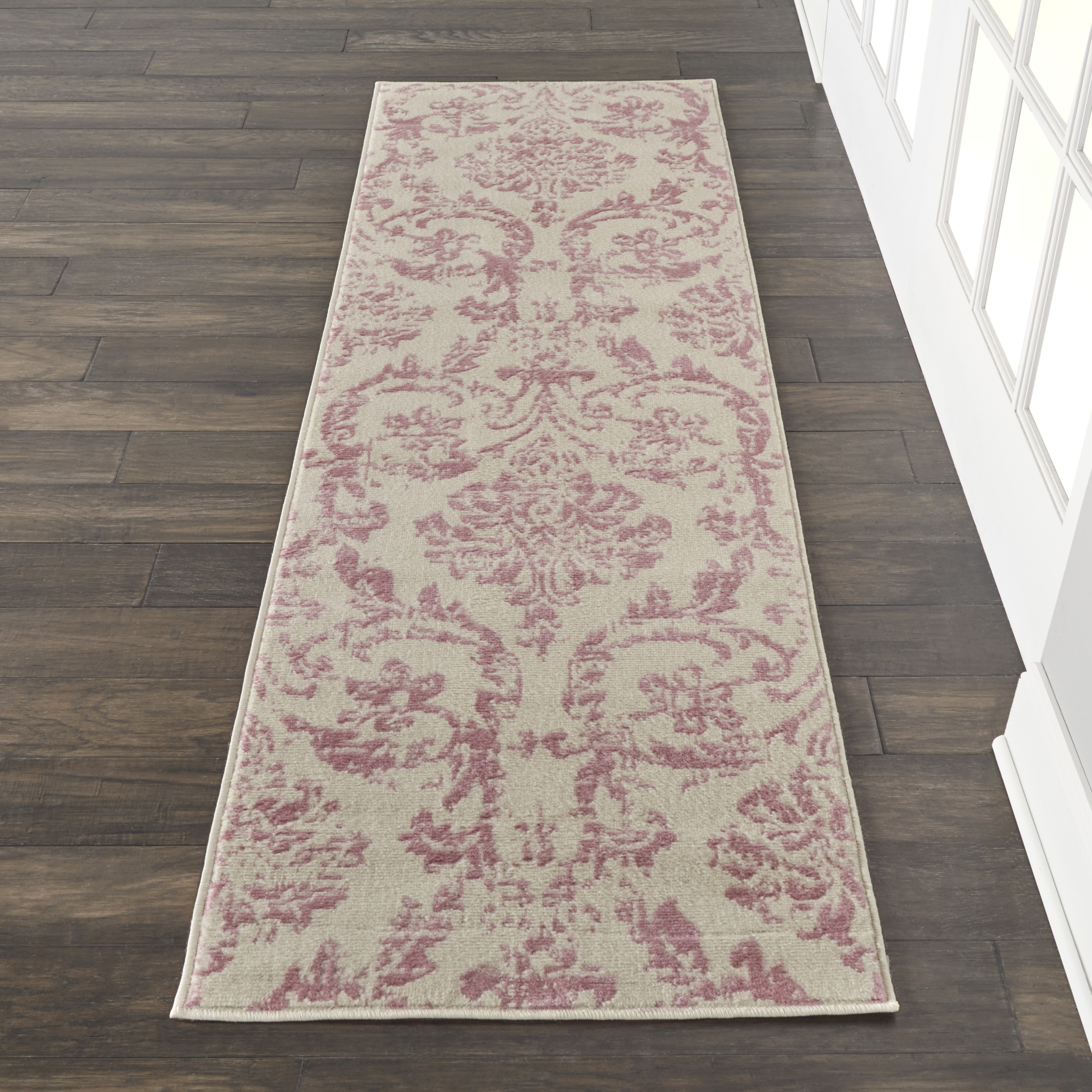 Nourison Jubilant 2' x 6' Ivory Pink Vintage Indoor Rug