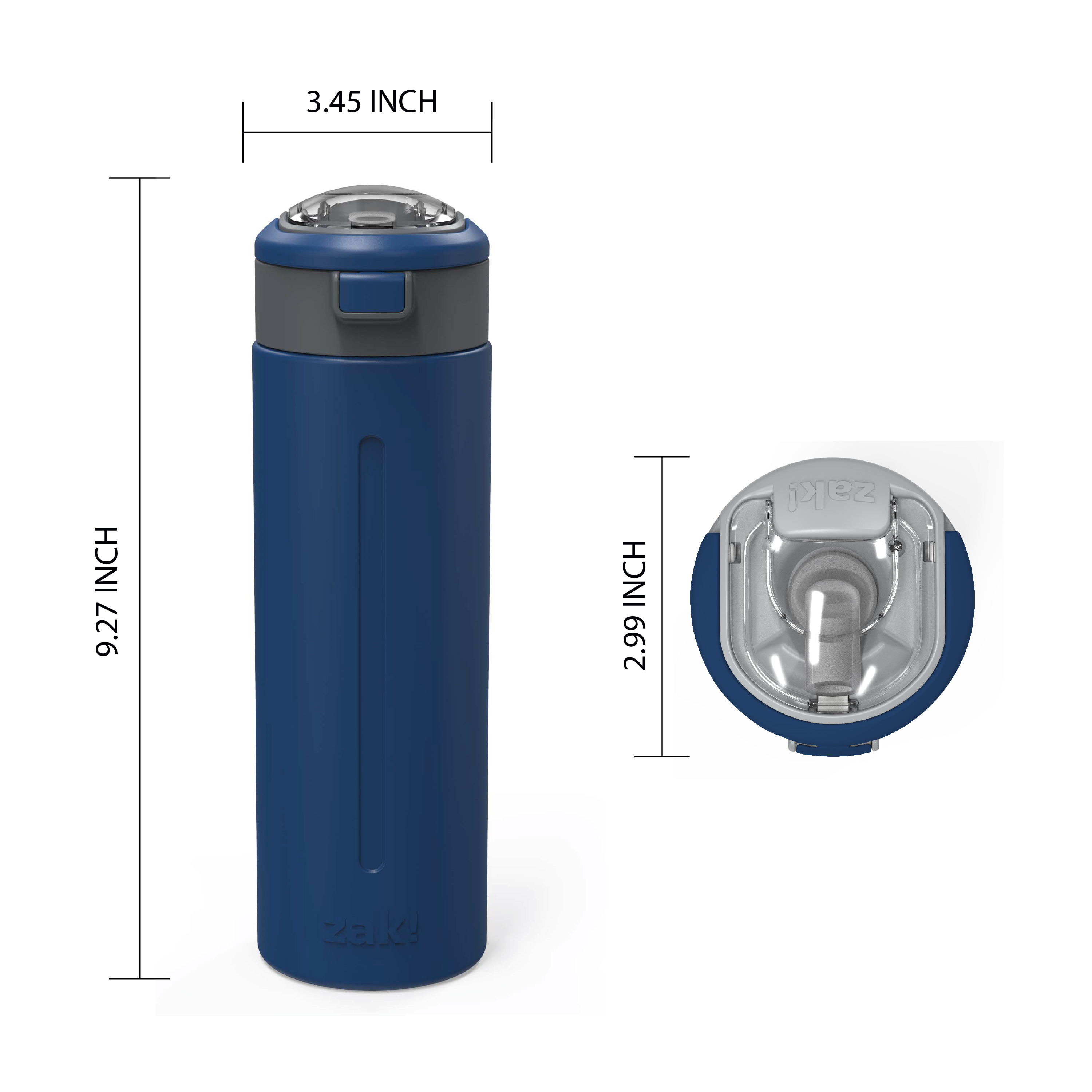 Genesis 24 ounce Vacuum Insulated Stainless Steel Water Bottle, Indigo slideshow image 7