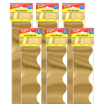 TREND Gold Metallic Terrific Trimmers&reg;, 32.5' Per Pack, 6 Packs T-91252-6