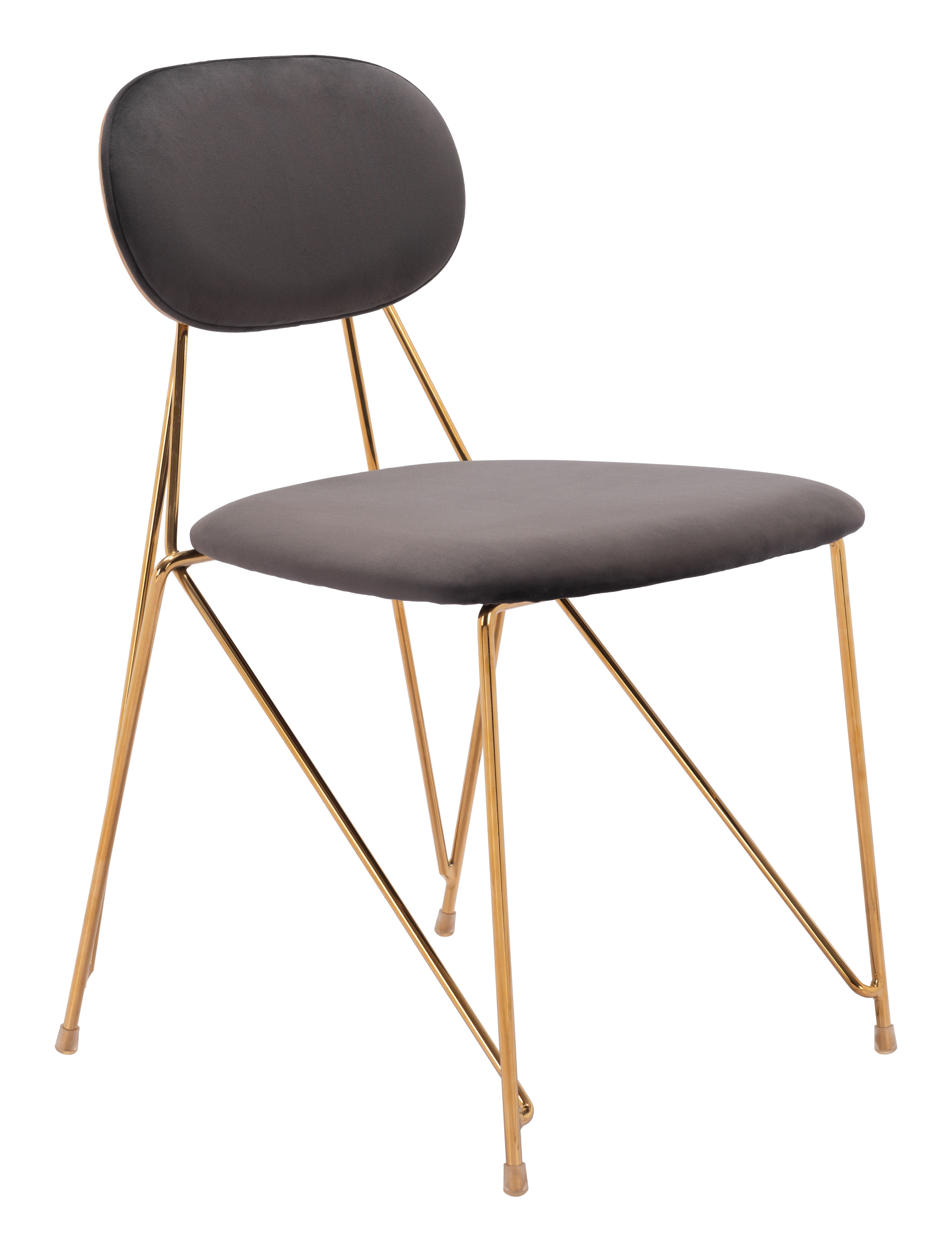 Georges Dining Chair (Set of 2) Gray & Gold product image