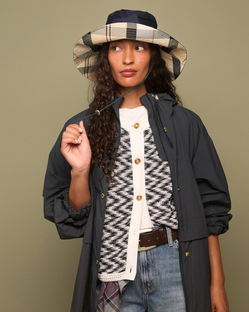 Darla Showerproof Bucket Hat Navy/Safari