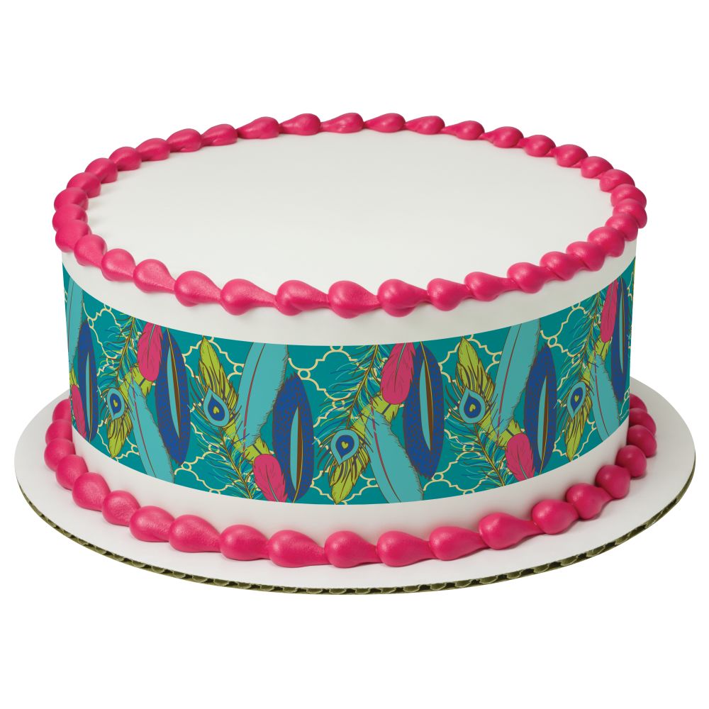 Image Cake Feathers Pink