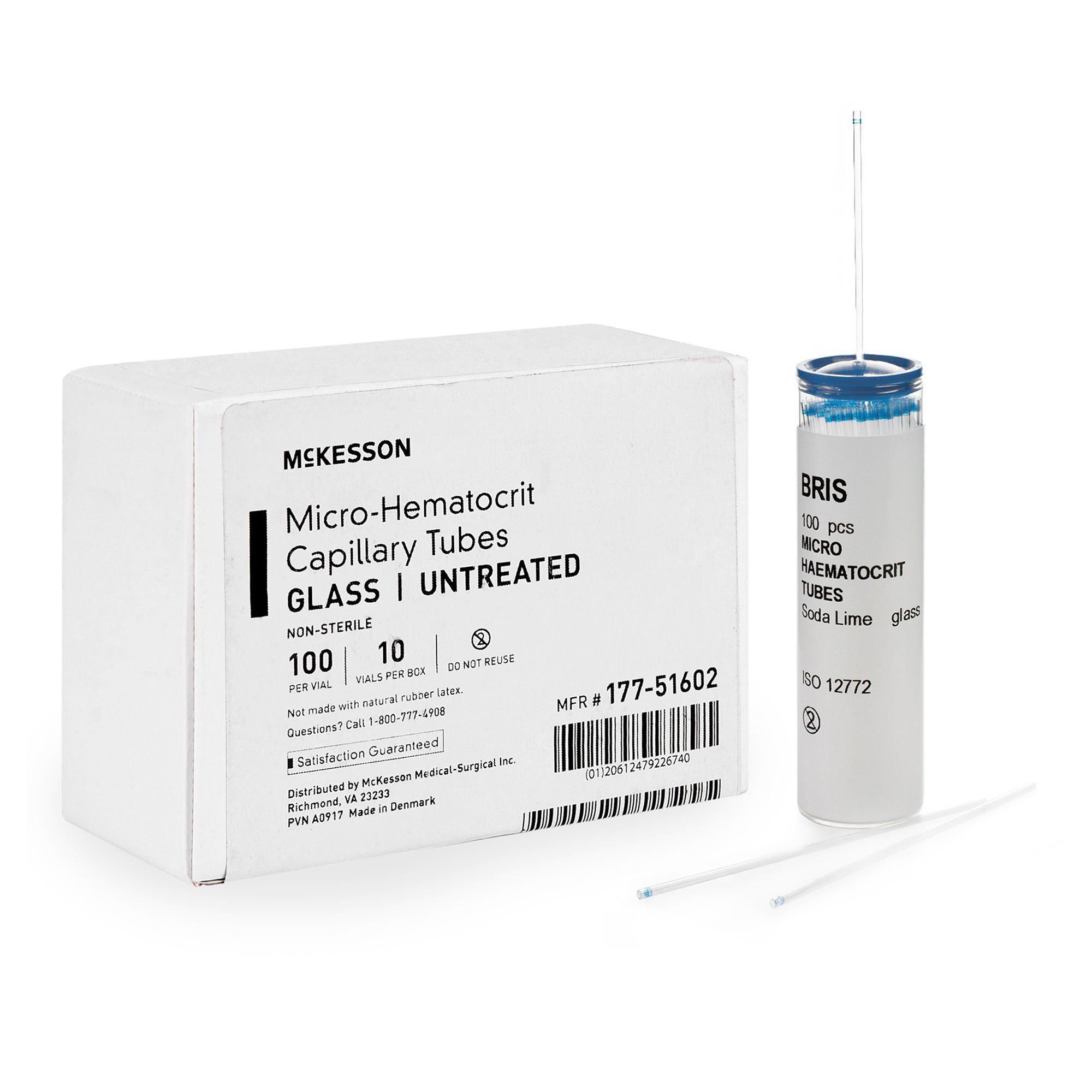 McKesson Capillary Blood Collection Tube, 75 µL, 1.1 x 75 mm