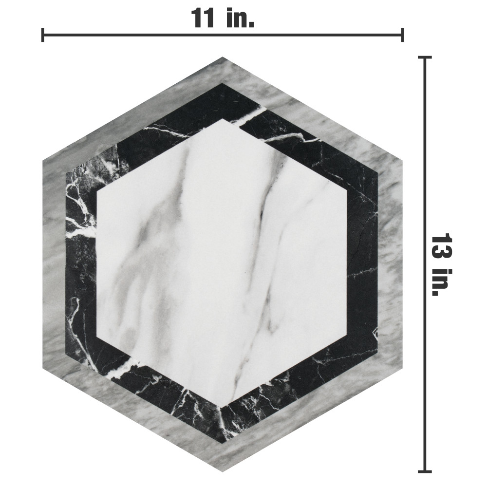 Marbilia Hex Agra with Biotech 11 in. x 13 in. Porcelain Floor and Wall Tile