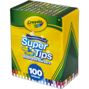 Washable Super Tips Markers, Pack of 100