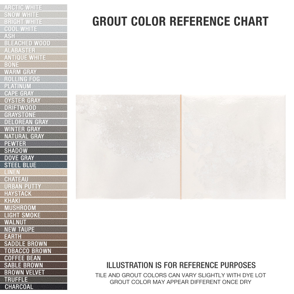 Kings Luxe Tradition Square White 7-7/8 in. x 15-3/4 in. Ceramic Wall Tile