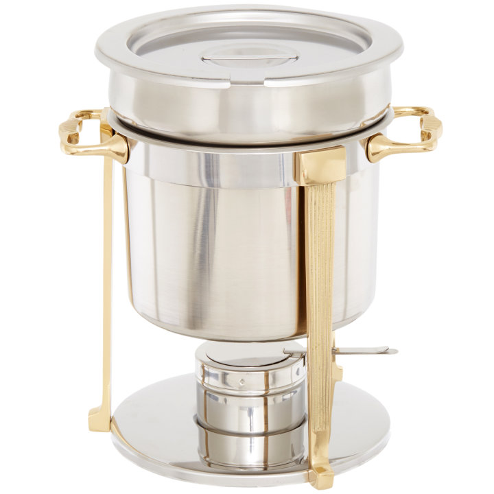 7.25-quart (6.9L) Soup Marmite with Classic Brass Trim
