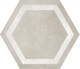 Lyra Taupe 7×8 Hexagon Frame Deco