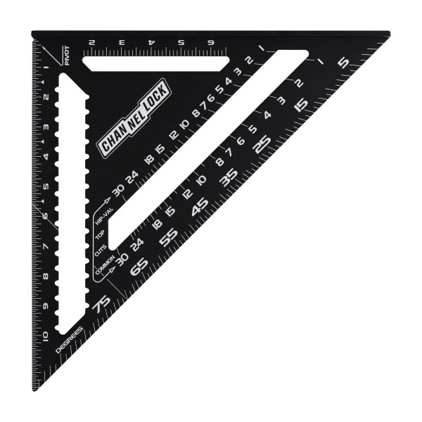 8100-012RS 12-inch Laser-Etched Aluminum Extruded Rafter Square