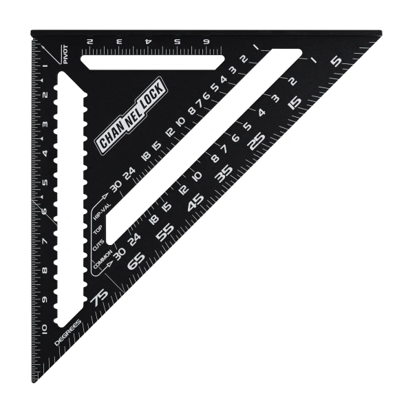 8100-012RS 12-inch Laser-Etched Aluminum Extruded Rafter Square