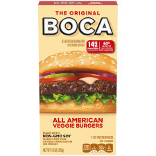 BOCA All American Veggie Burgers with Non-GMO Soy, 4 ct Box
