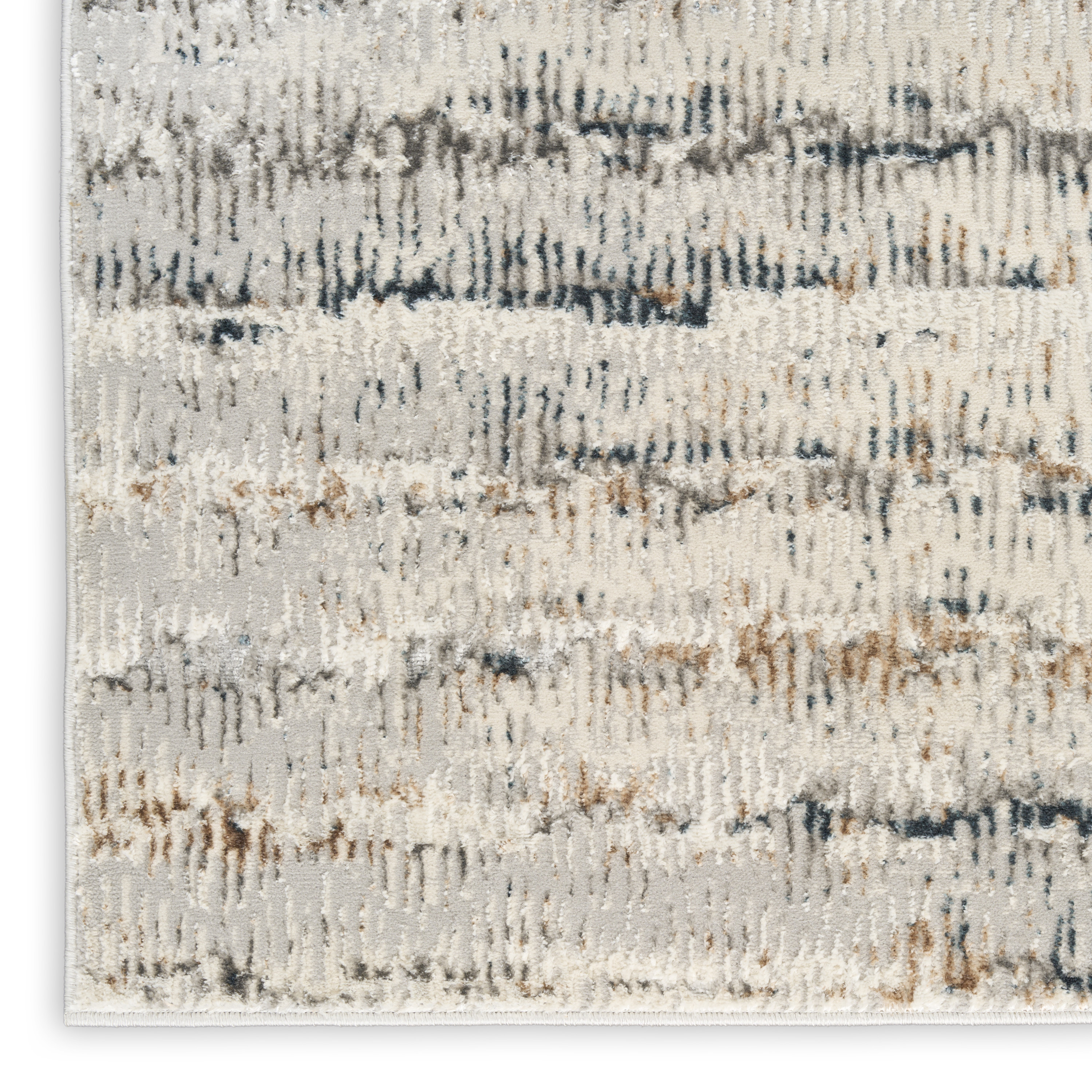 Calvin Klein CK073 Compass 5'3" x 7'3" Ivory Multicolor Modern Indoor Rug
