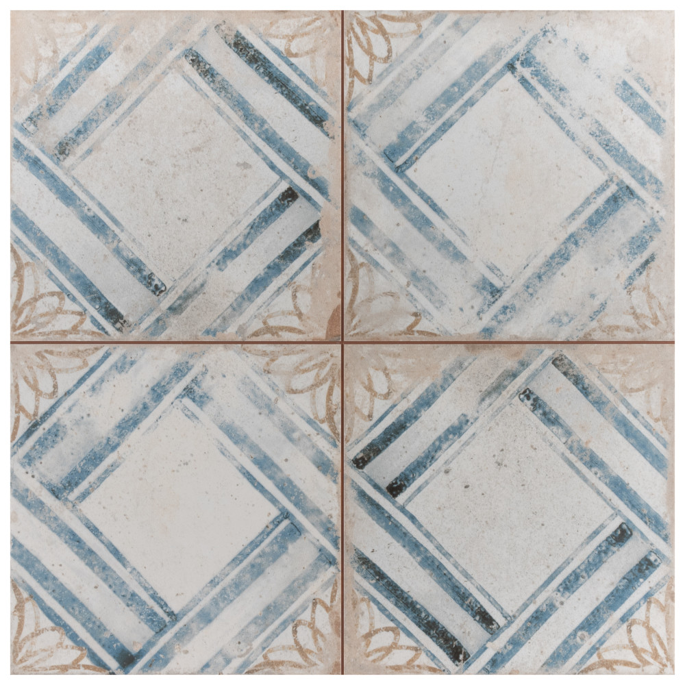 Kings Root Lattice 17-5/8 in. x 17-5/8 in. Ceramic Floor and Wall Tile