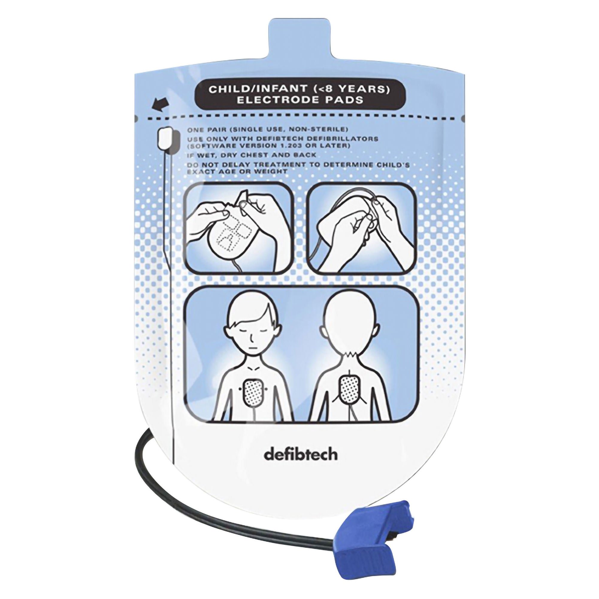 AED Defibrillator Pad Plug Connector Pediatric