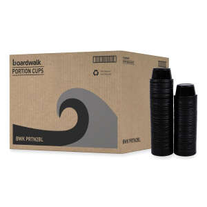 Boardwalk, Souffle/Portion Cups, 2 oz, Polypropylene, Black