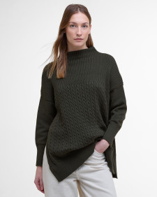 Stitch Guernsey Cape Olive