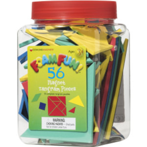 Foam Fun!&trade; Magnet Tangrams Pieces, Pack of 56