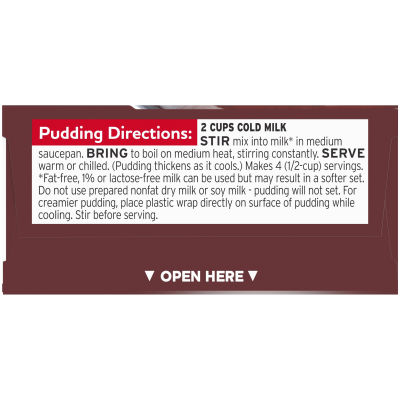 Jell-O Cook & Serve Chocolate Pudding & Pie Filling, 3.4 oz Box