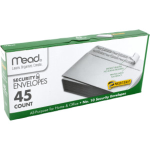 Press-It Seal-It&reg; Security Envelopes, #10, Pack of 45