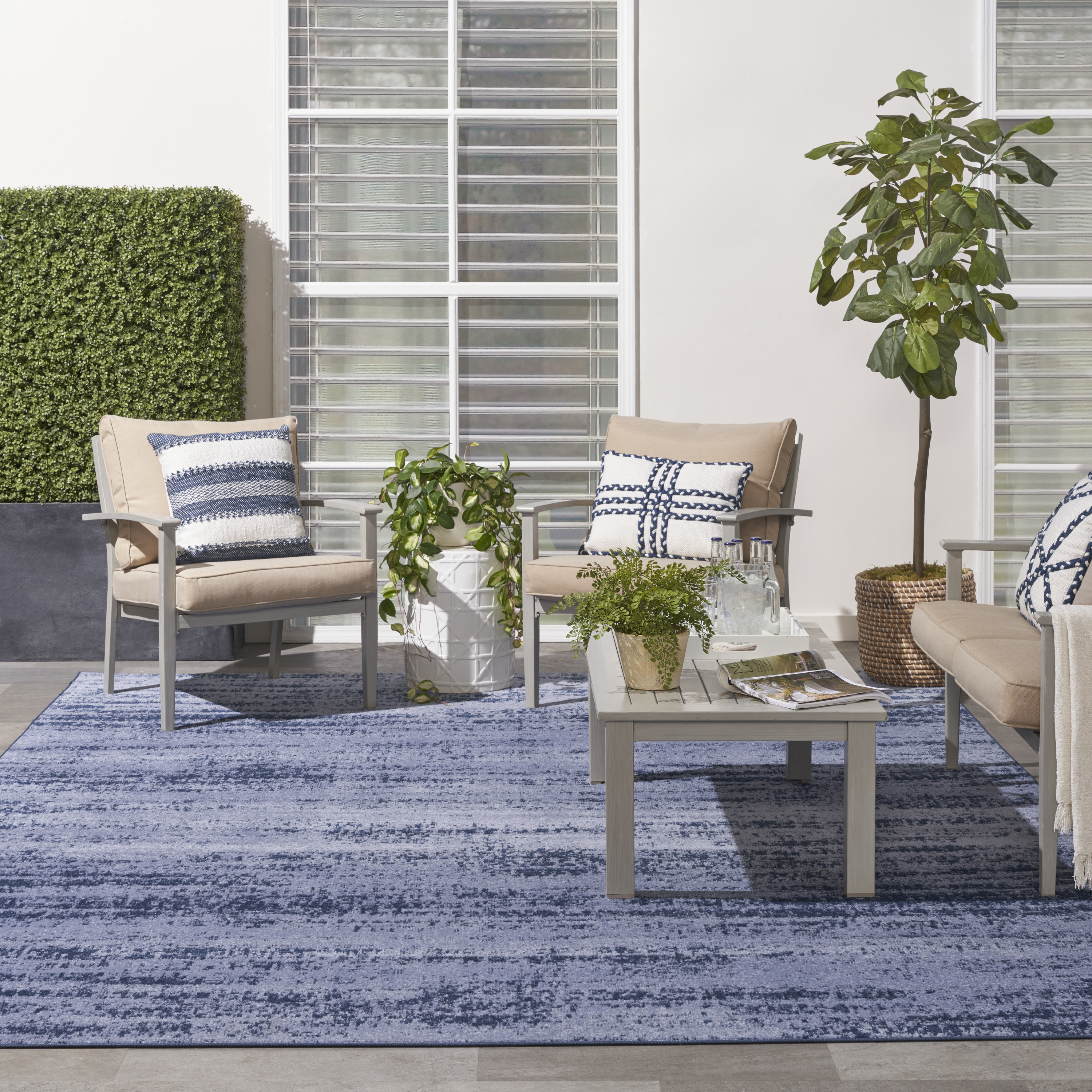 Nourison Nourison Essentials 8' x 10' Denim Modern Rug