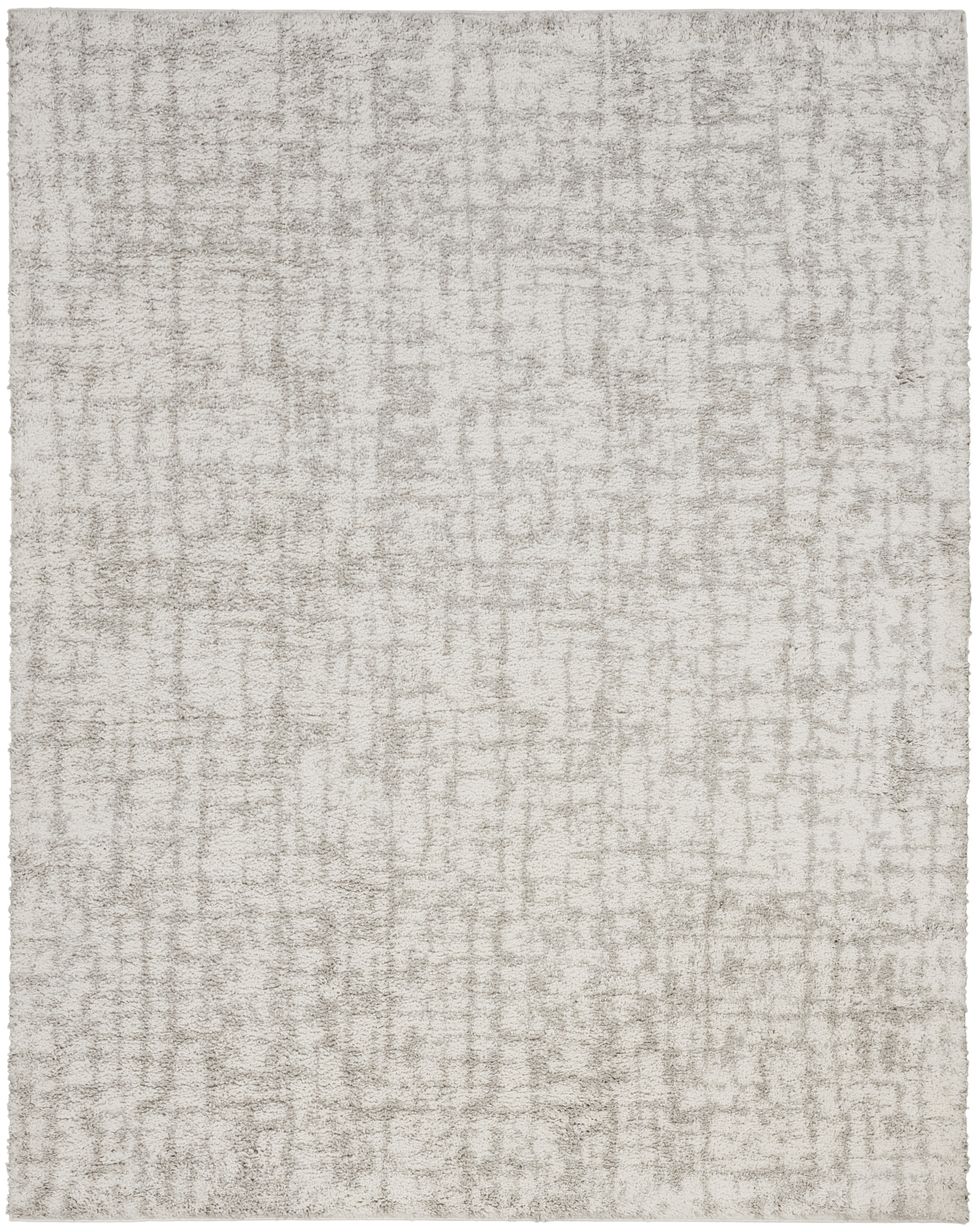 Nourison Modern Shag 7'10" x 9'10" Ivory Grey Modern Indoor Rug