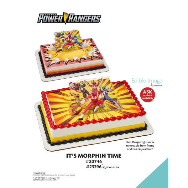 Power Rangers™ It's Morphin Time The Magic of Cakes® PhotoCake® Enhanced Background and Icing Page