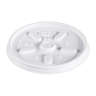 Dart, Plastic Lids, Fits 8-10 Oz Hot/cold Foam Cups, Vented, White