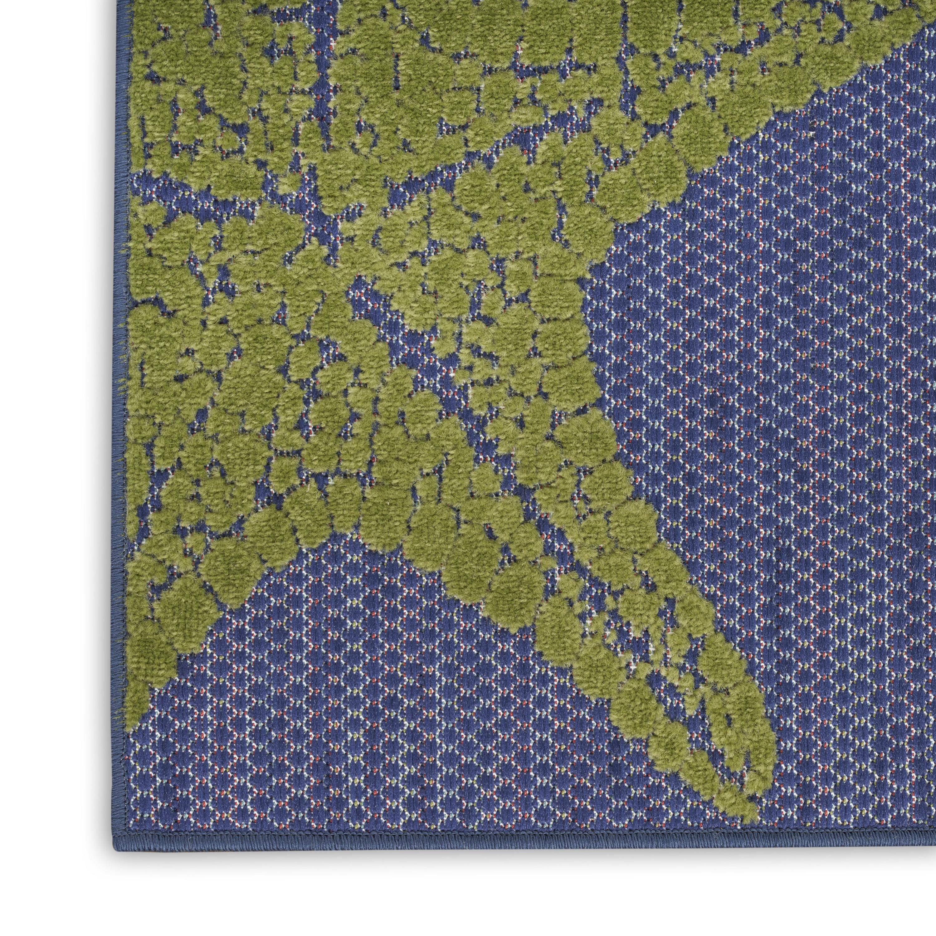 Nourison Aloha 7'10" x 10'6" Blue Multicolor Outdoor Rug