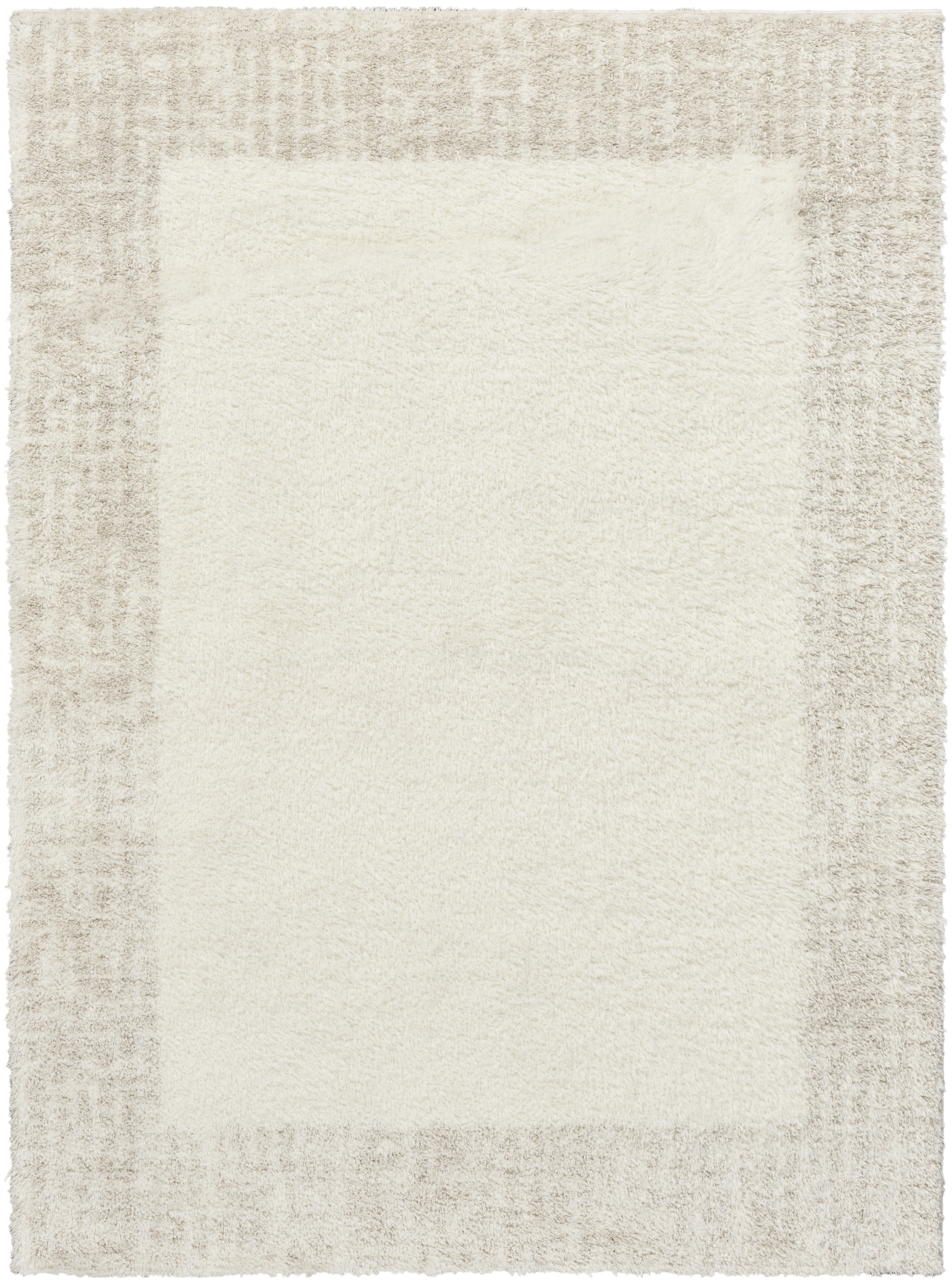 Nourison Pacific Shag 5'3" x 7'3" Ivory Beige Shag Indoor Rug