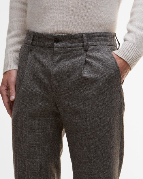 Kensington Check Trousers Brown