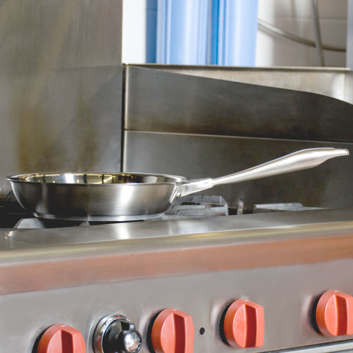 9 3/8-inch Intrigue® stainless steel fry pan with natural finish