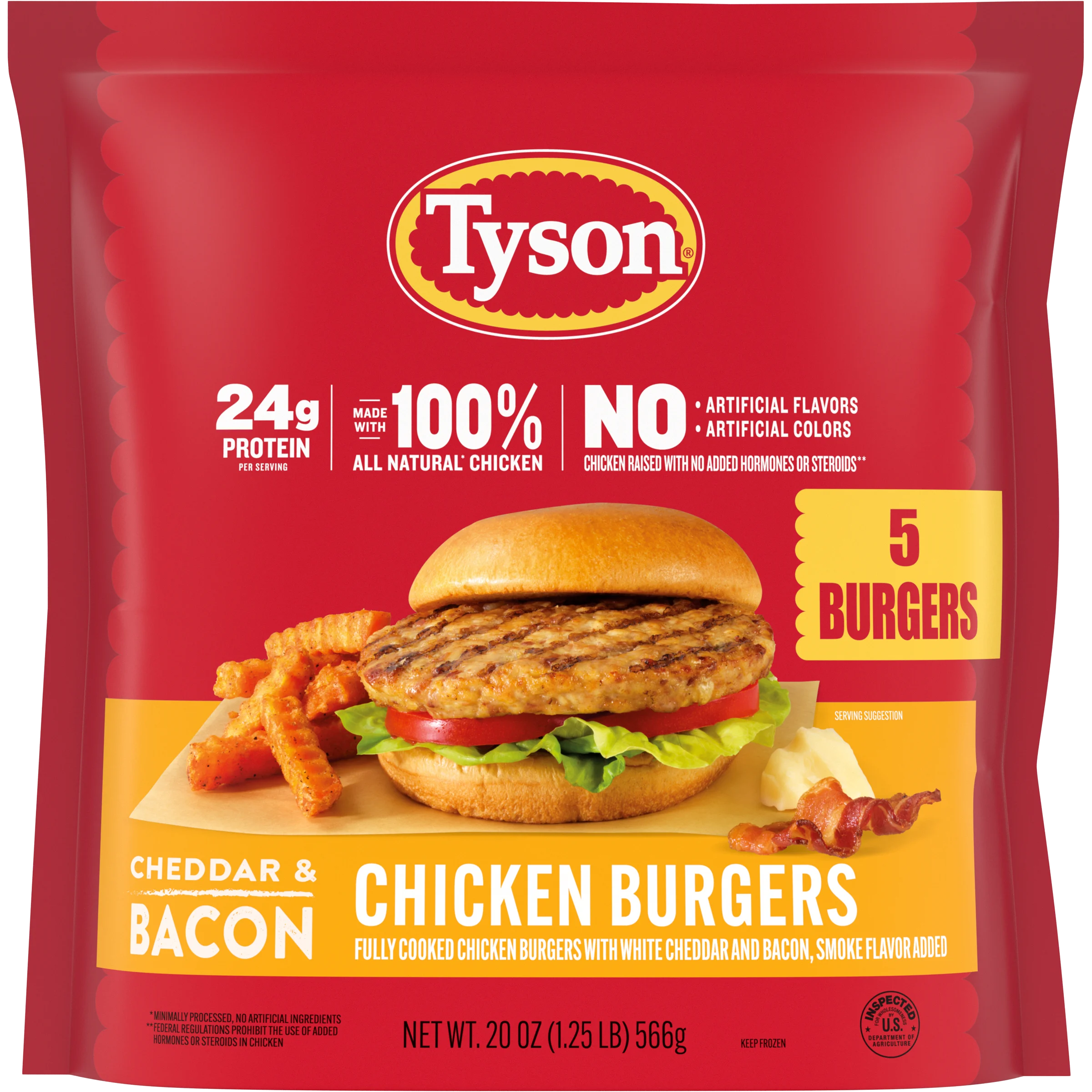 Cheddar & Bacon Chicken Burgers