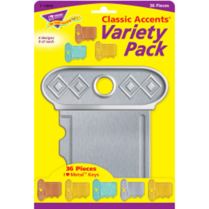 I &hearts; Metal&trade; Keys Classic Accents&reg; Var. Pack, 36 ct