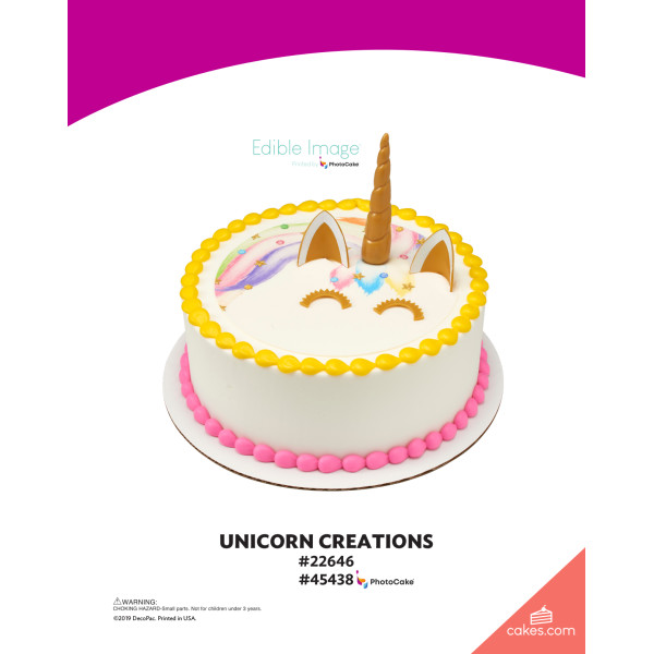 Unicorn Creations The Magic of Cakes® PhotoCake® Enhanced Round Background Page