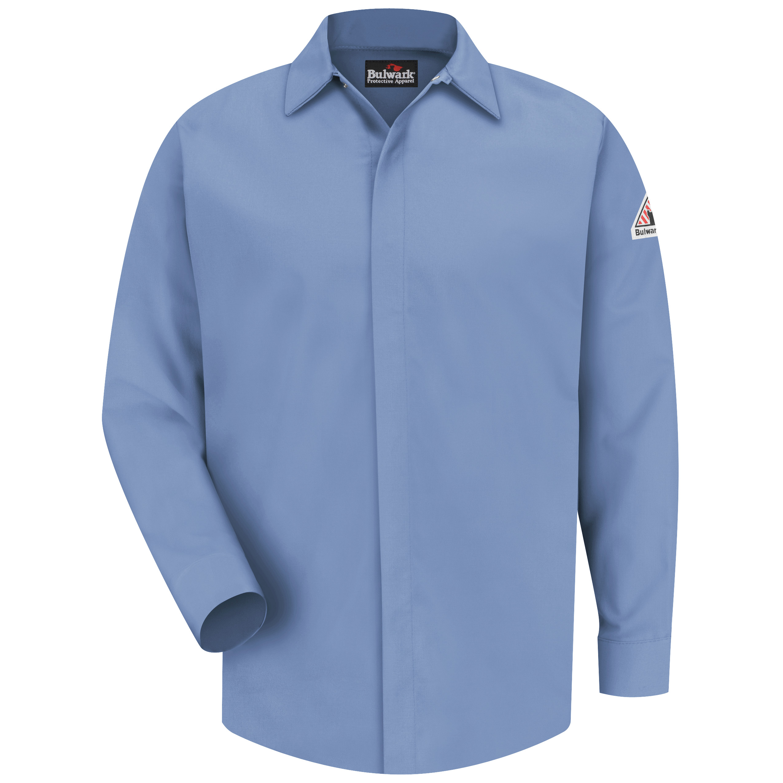 Men‘s Midweight FR Pocketless Concealed-Gripper Work Shirt-Bulwark