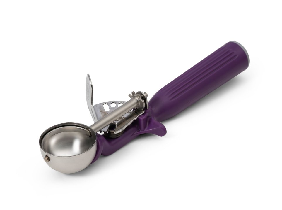 ¾-ounce one-piece thumb disher with purple handle