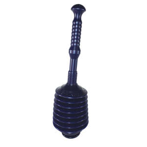 Impact, Deluxe Professional Plunger Bowl, 11.2" Plastic Handle, 6" Dia, Blue