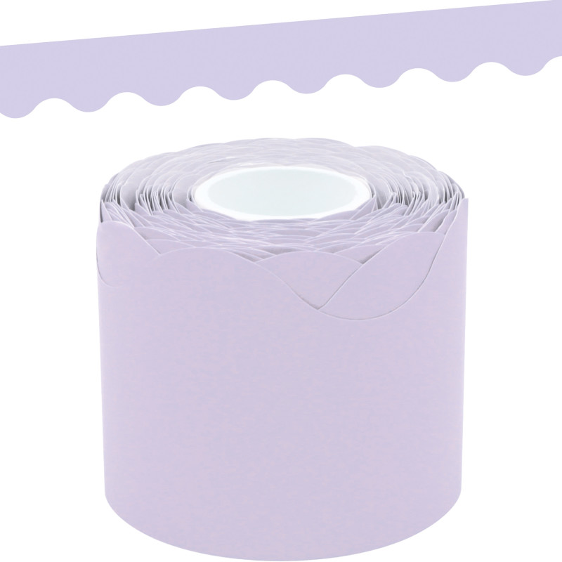 Lavender Scalloped Rolled Border Trim, 50 Feet